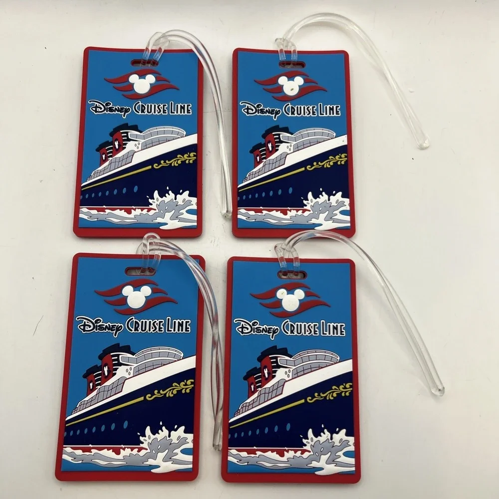 4x New Disney Cruise Line Sailing Ship Luggage Tag Lot Of 4